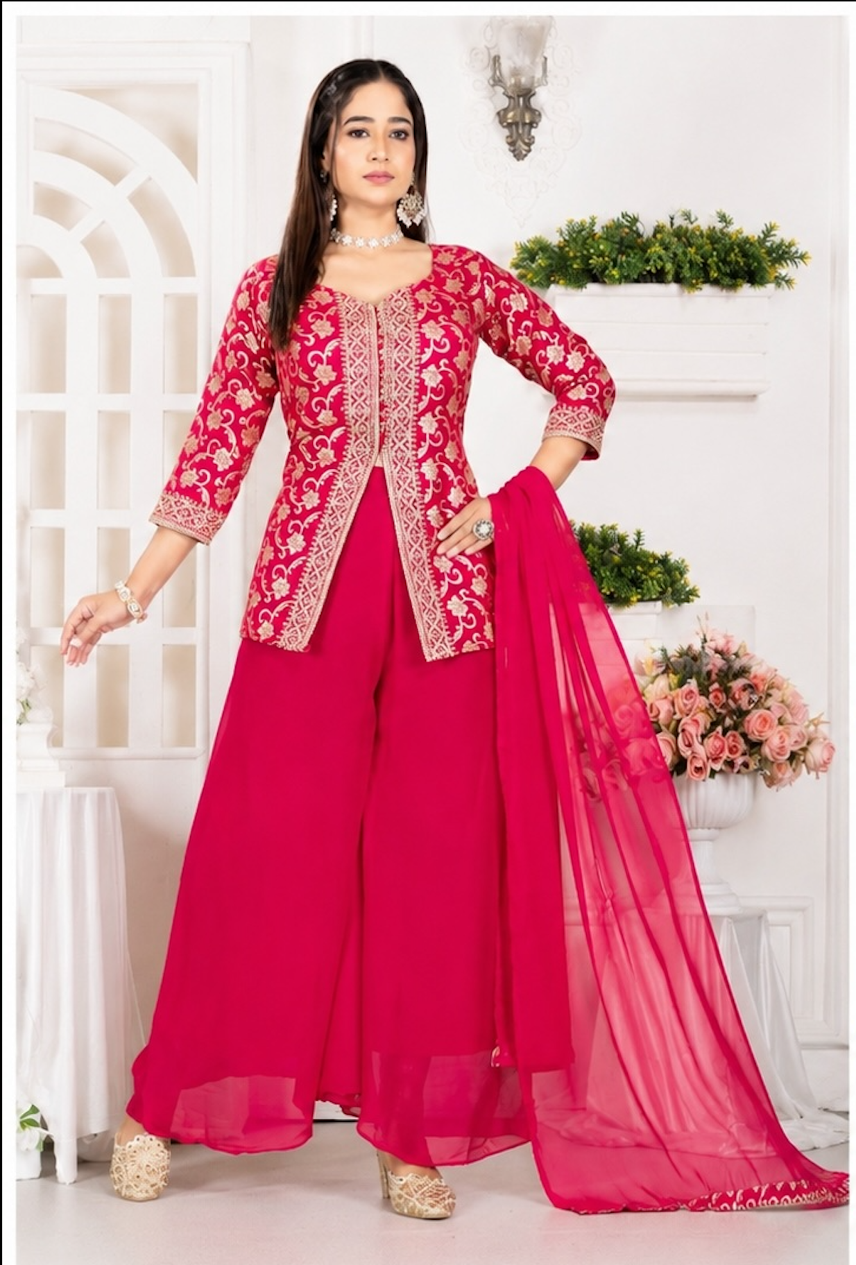 Kripa Women Solid Kurta (Red)